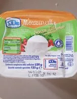 Mängden socker i Mozzarella senza lattosio