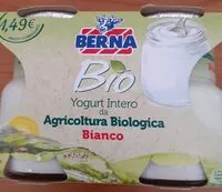 Mängden socker i Yogurt intero bio Berna