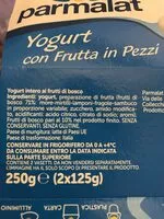 Mängden socker i yogurt con frutta in pezzi