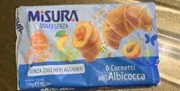 Mängden socker i Misura DOLCESENZA Cornetti all’albicocca