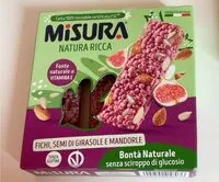 Mängden socker i Barretta Misura fichi, semi di girasole e mandorle