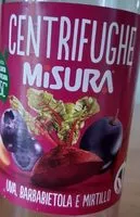 Mängden socker i Centrifughe MISURA