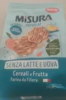 Mängden socker i Misura privolat cereali e frutta