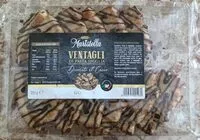 Mängden socker i Ventagli di pasta sfoglia decorati al cacao