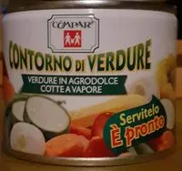 Mängden socker i Contorno di verdure