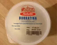 Mängden socker i Burratina