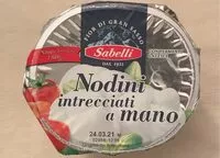 Mängden socker i Nodini intrecciati a mano