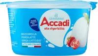 Mängden socker i Mozzarella fiordilatte senza lattosio