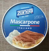 Mängden socker i Mascarpone Zanetti 250 GR