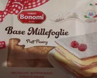 Mängden socker i Base millefoglie