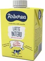 Mängden socker i Latte intero uht arborea