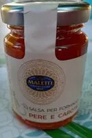 Mängden socker i Salsa per formaggi pere e carote