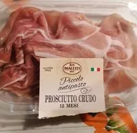 Mängden socker i Prosciutto crudo