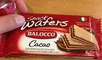 Mängden socker i Snack cocoa wafers