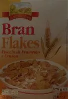 Mängden socker i Bran Flakes fiocchi di frumento e crusca