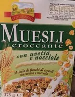 Mängden socker i Muesli croccante con uvetta e nocciole