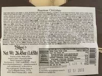 Mängden socker i Panettone Chocolate