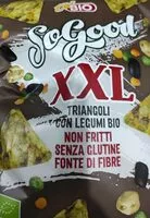 Mängden socker i Triangoli con legumi bio