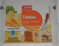 Mängden socker i Fettine al grana padano D.O.P