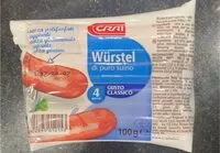 Mängden socker i Wurstel di puro suino