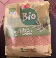 Mängden socker i Zucchero integrali di canna