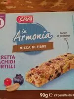 Mängden socker i Barretta arachidi e mirtilli