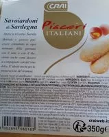 Mängden socker i Savoiardoni di Sardegna