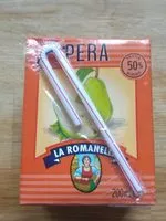 Mängden socker i Pera 50% frutta