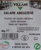 Mängden socker i Salame abruzze