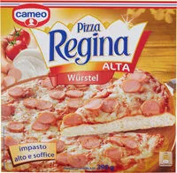 Mängden socker i Pizza regina alta würstel