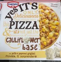 Mängden socker i Pizza Cauliflower Base con pollo e peperoni grigliati