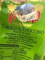 Mängden socker i Taralli al finocchio