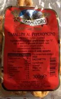 Mängden socker i Tarallini al peperoncino