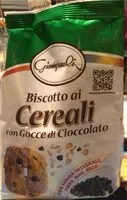 Mängden socker i Biscotto ai cereali con gocce di cioccolato