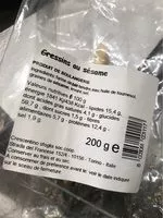 Mängden socker i Gressins au sesame