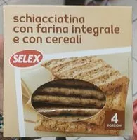 Mängden socker i Schiacciatina con farina integrale e con cereali