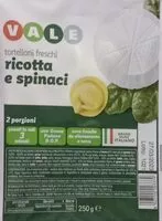 Mängden socker i Tortelloni freschi ricotta e spinaci