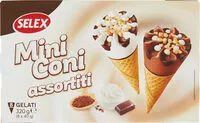 Mängden socker i Miniconi di gelato assortiti