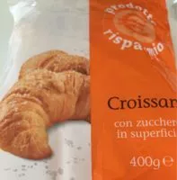 Mängden socker i Croissant avec sucre en surface