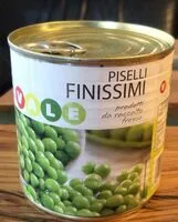 Mängden socker i Piselli finissimi