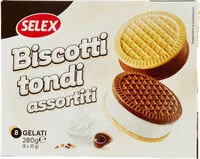 Mängden socker i Biscotti tondi ripieni di gelato assortiti