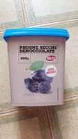 Mängden socker i Prugne secche denocciolate