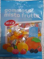 Mängden socker i Caramelle gommose frutta senza zuccheri