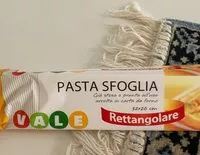 Mängden socker i Pasta sfoglia rettangolare