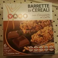 Mängden socker i barrette di cereali