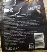Mängden socker i Trofie fresche di grano duro