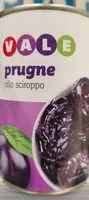 Mängden socker i Prugne allo sciroppo
