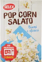 Mängden socker i Pop corn salato per microonde buste
