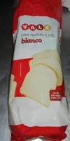 Mängden socker i Pane bianco a fette