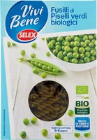 Mängden socker i Vivi bene pasta dIGPiselli verdi biologici fusilli